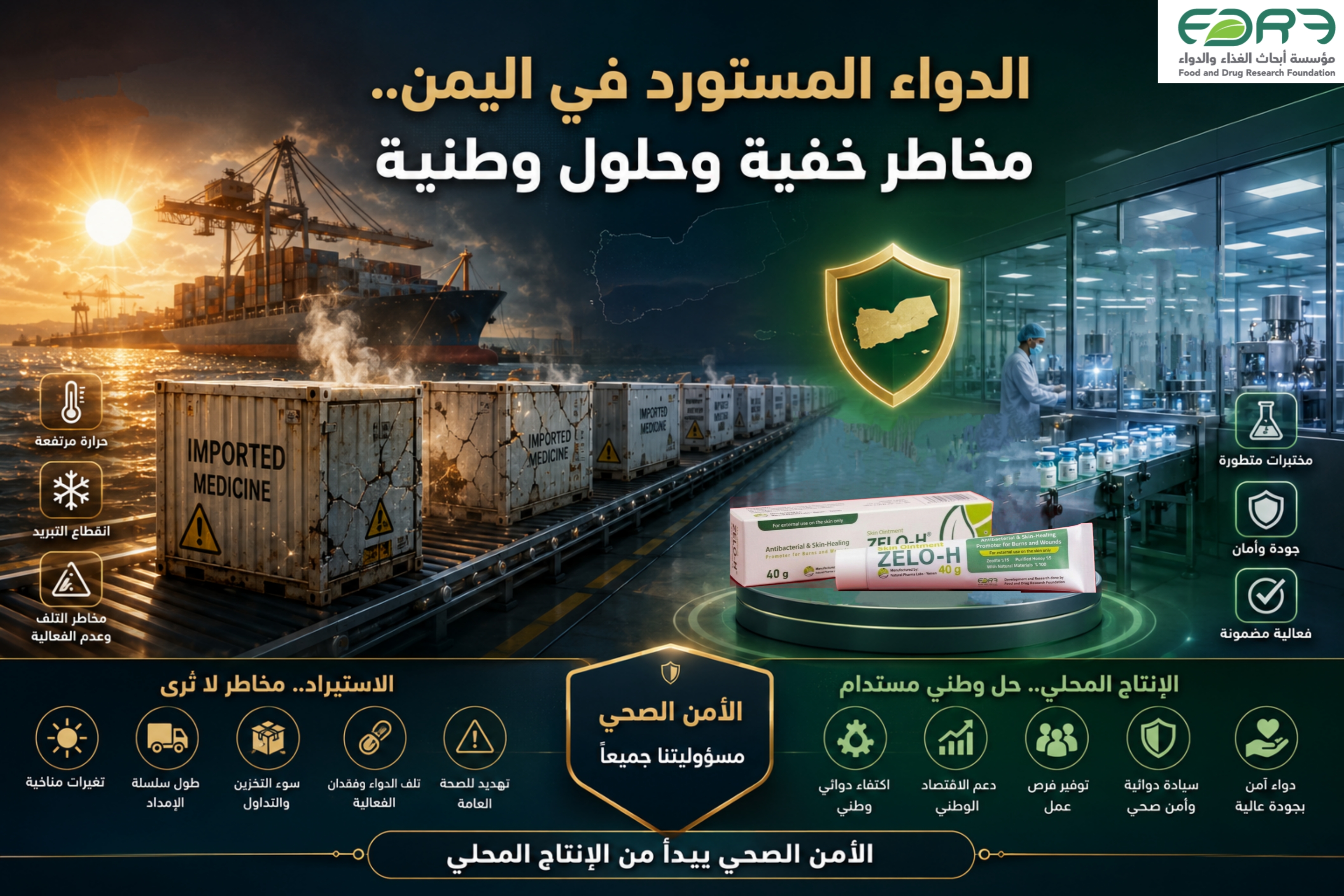 الدواء المستورد في اليمن.. مخاطر خفية وحلول وطنية